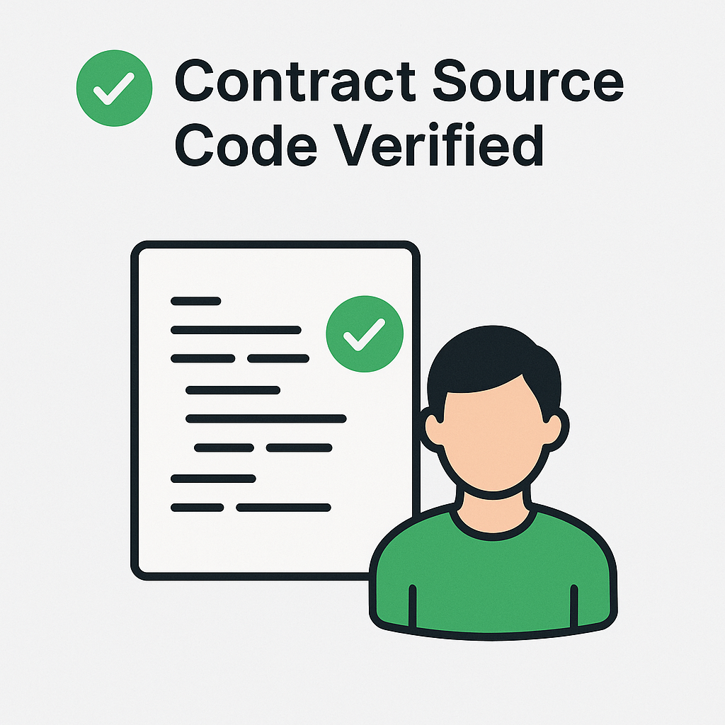 A page section showing 'Contract Source Code Verified' with a green checkmark