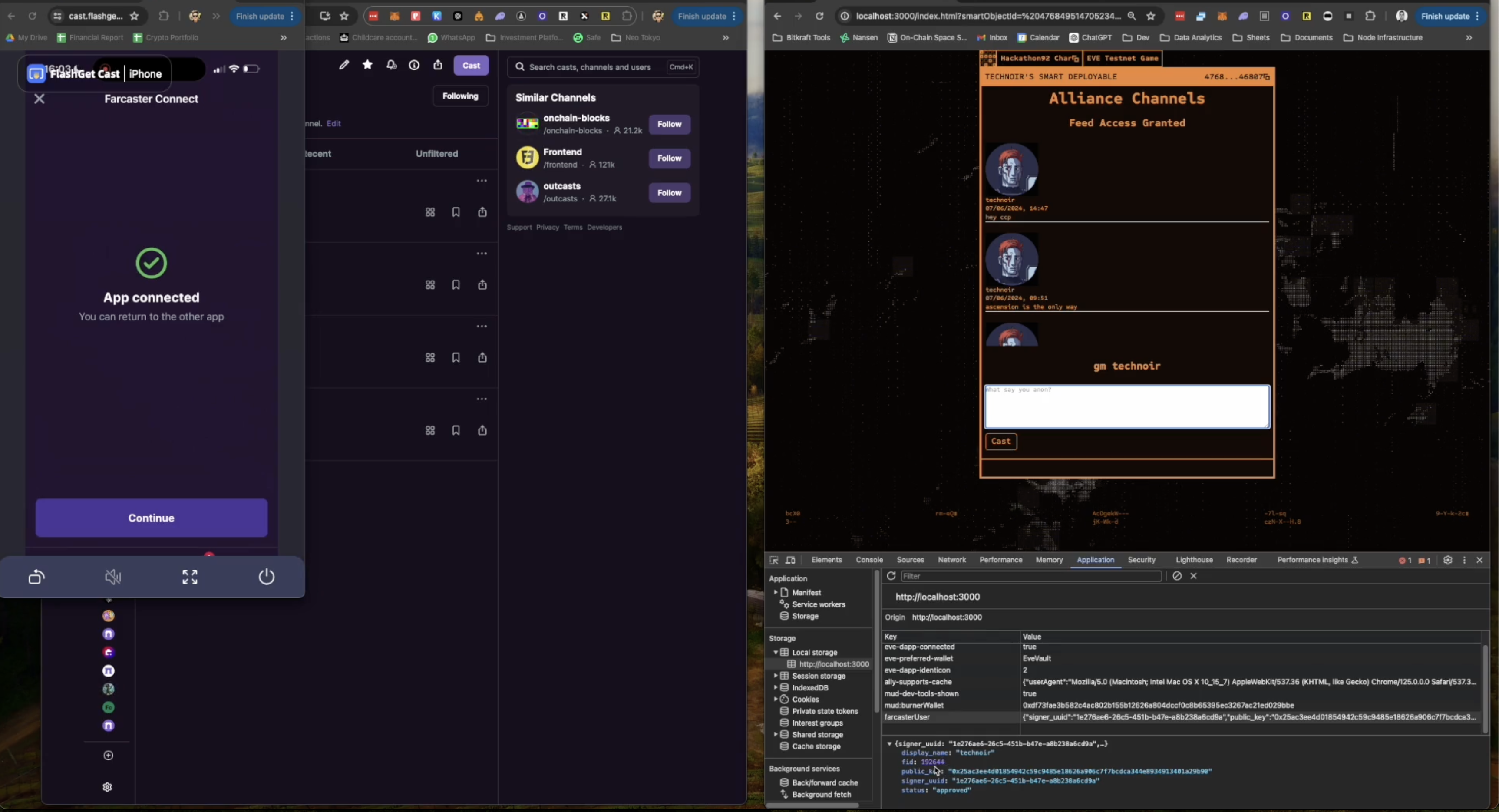 Base App Farcaster social feed interface