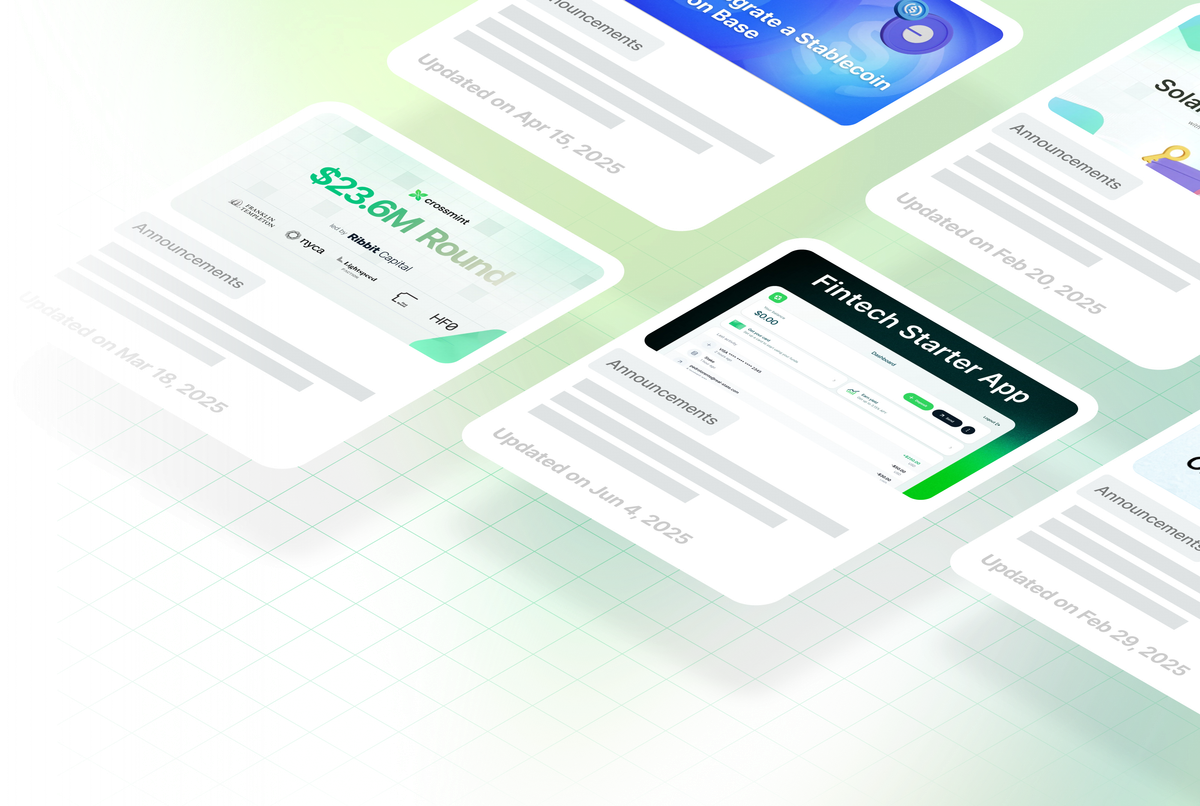 Crossmint wallet connection interface