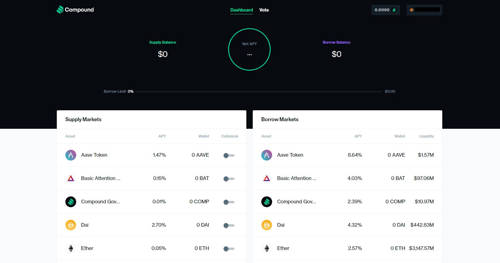 Compound v3 Base lending protocol interface