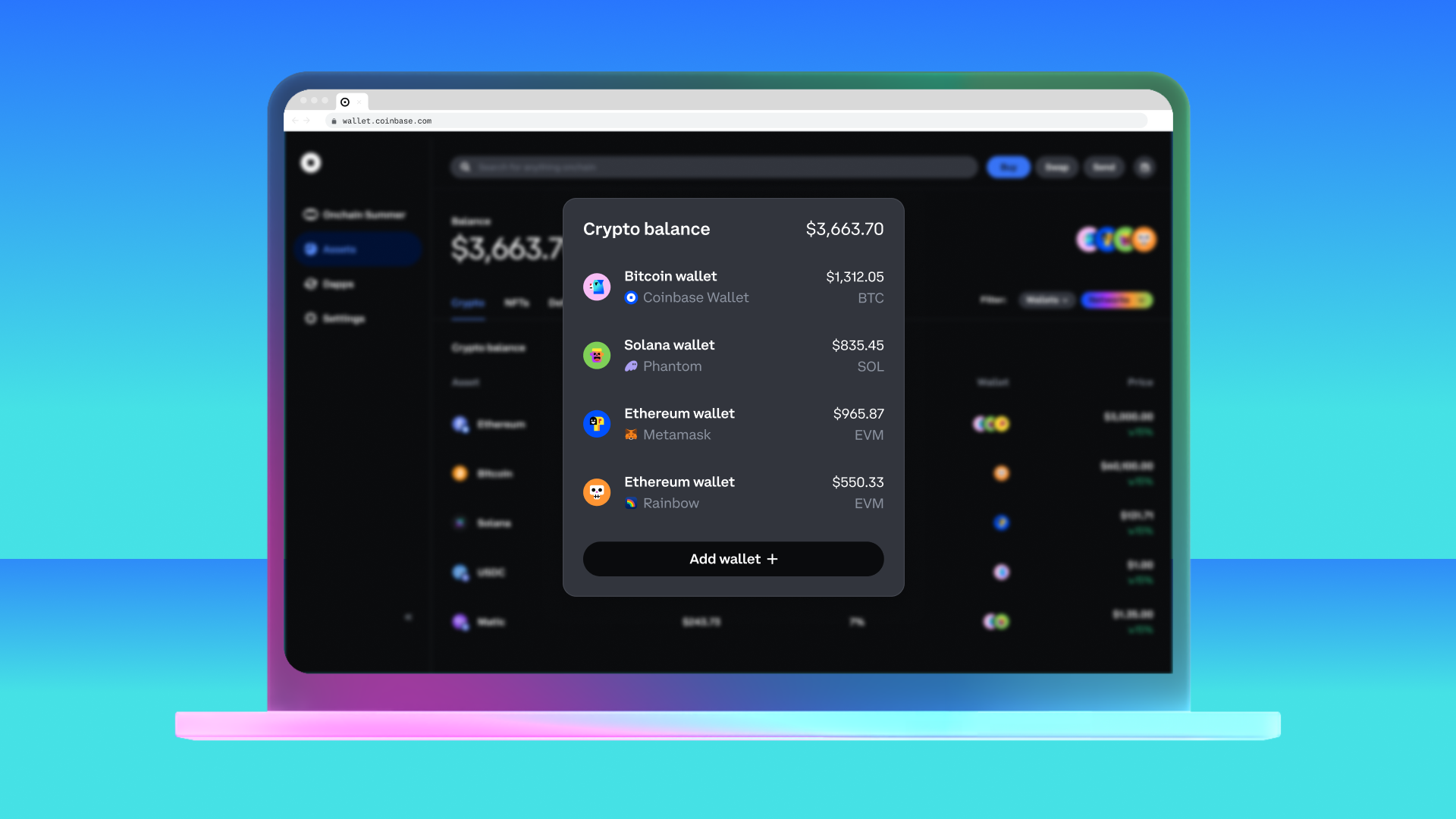 Base App trading interface screenshot