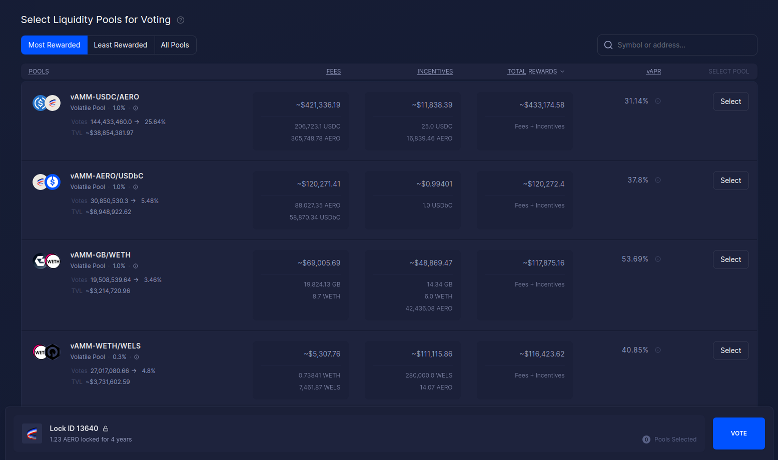 Aerodrome Finance Base DEX interface
